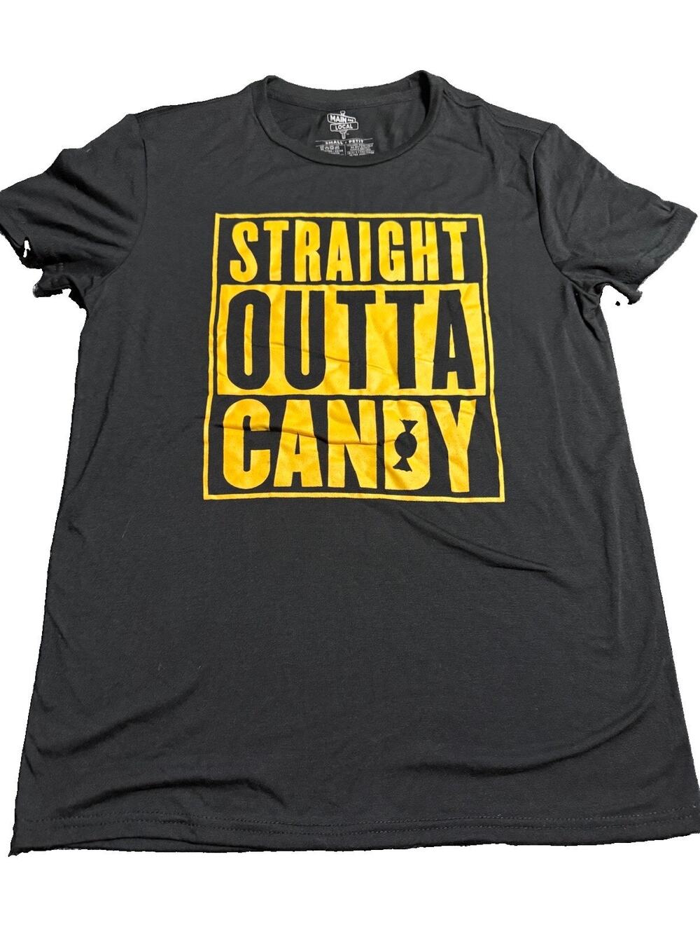 Main And Local Straight Outta Candy Halloween T Shirt Men’s Size Small NWOT